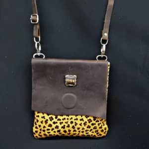 Cheeta leather crossbody bag