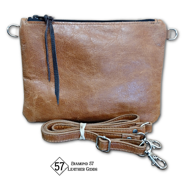 Brown Leather cross body bag