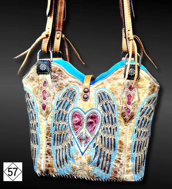 Cowboy boot purse wings 331