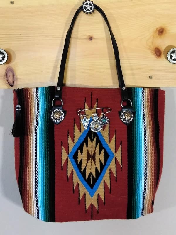 Indian Chief Blanket Bag and Trinket Pins
